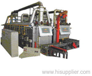 Natural gas handspike type heat treatment production line