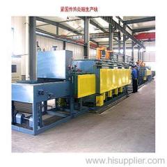 Fastener continuous heat treatment production line