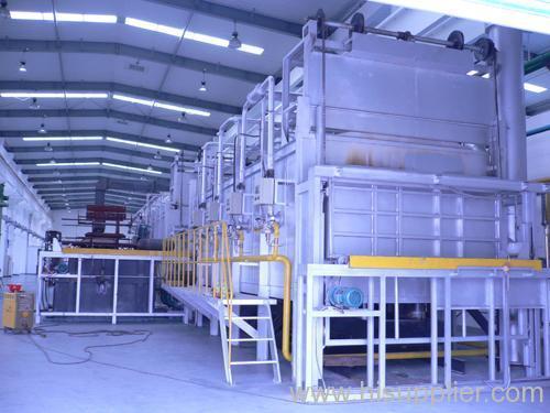 Walk beam type steel cylinder heat treatment production line