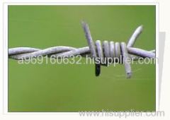 galvanized barbed wire fence