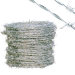 galvanized barbed wire fence