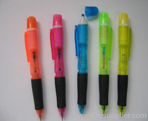ball pen and mini highlighter pen