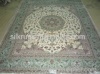 handmade silk on wool carpet ,persian silk rugs