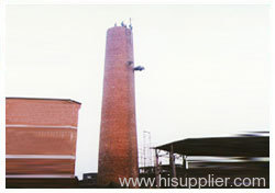 brick chimney demolishment