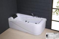 single corner jacuzzi bathtub