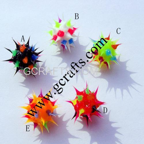 Silicone Spiky Rubber Piercing Jewelry Stainless Steel