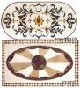Airport floor,Mosaic pattern,rectangle Medallion,Waterjet inlay