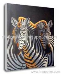 Zebra oil painting