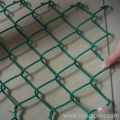 green pvc chain link fence