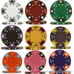 11.5gr 2-colors Monaco Six Striped Poker Chip (9 colors)