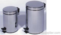 metal trash can