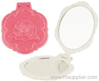Flower plastic pocket mirror