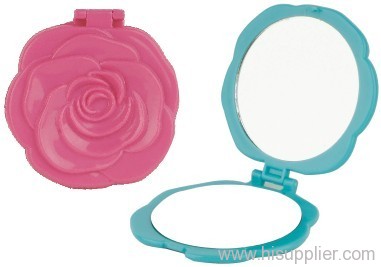 Flower plastic pocket mirror