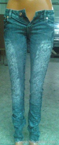 denim jeans fashion printing