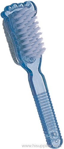 Plastic brush with pumice stone