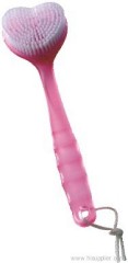 Heart shaped plastic bath brush