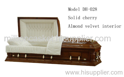 Cherry veneer casket