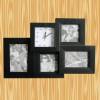 black combination photo frame +clock