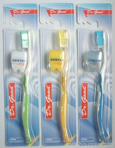 toothbrush with dental floss