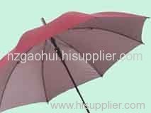 Silver Coated Red Straight Umbrella