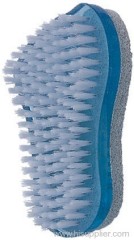 Plastic brush with pumice stone