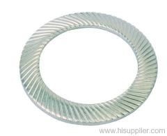 Serrated safety washers