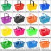 Plastic and metal shopping basket