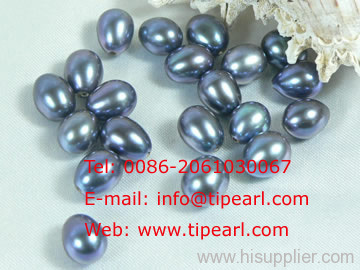 100pcs 7-8mm peacock blue freshwater loose pearl bead