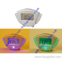 Desktop Alarm Clock W/Colorful Background Light