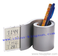 Penholder W/Clock