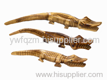 wood crocodilian toy