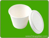 Becomposable disposable bagasse bowl with lid