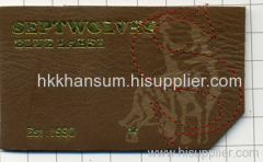 jeans leather label