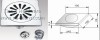 Stainless steel anti-odour floor drain