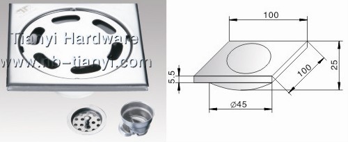 new stainless steel siphon floor drainer with clean out