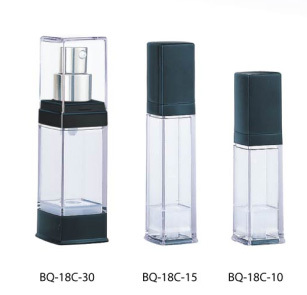 Plastic airless lotion bottle