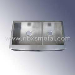 right angled stainless steel kitchen sink