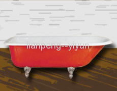 red bathtub