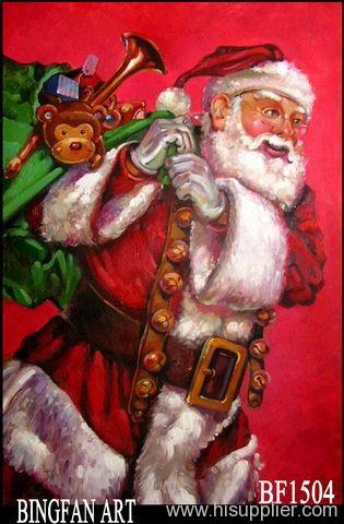 Santa Claus oil painting