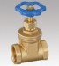 dark blue color handle brass gate valve