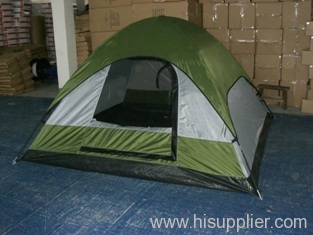 green camping tents