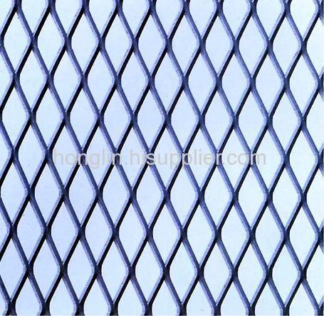 Expanded metal mesh fences