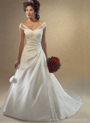 satin wedding dress