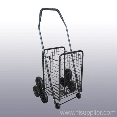 Shopping  Wheels on Deluxe 3 Wheels Stair Climber Grocery Shopping Cart Trolley