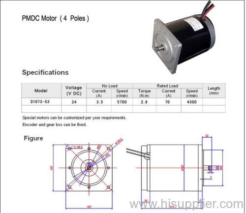 PMDC motor 4 poles