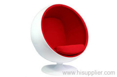 white fiberglass living room chair
