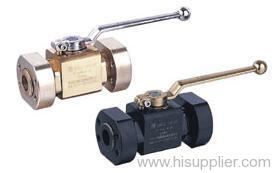 Hydraulic ball valve with thread flange