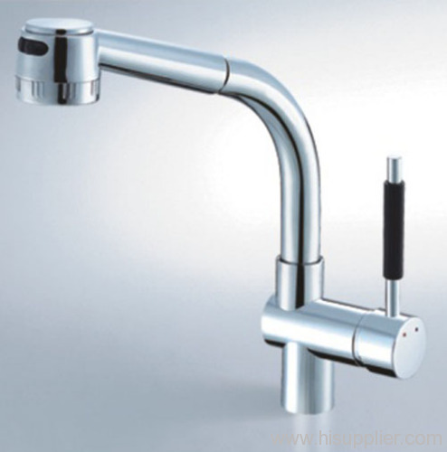 lever pull out kitchen faucet