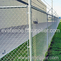 green PVC coated chain link fence netting
