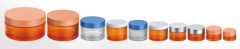 Clear PETG cosmetic jar with various size
